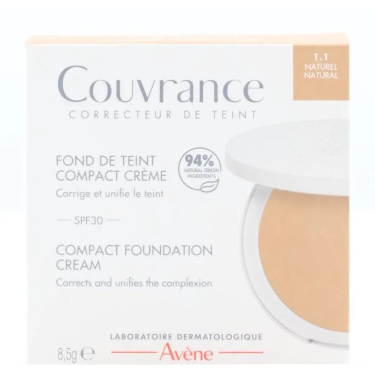 Avène Couvrance Fondotinta in Crema Compatta Colore Naturale 9.5 g