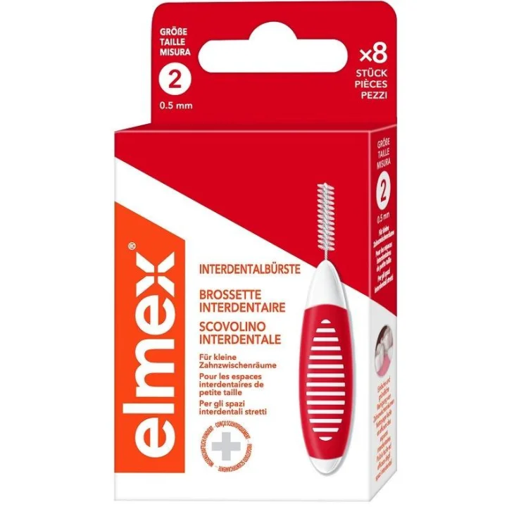 Elmex Interdental Brush Scovolini per Igiene Orale da 0.5 mm 8 pezzi