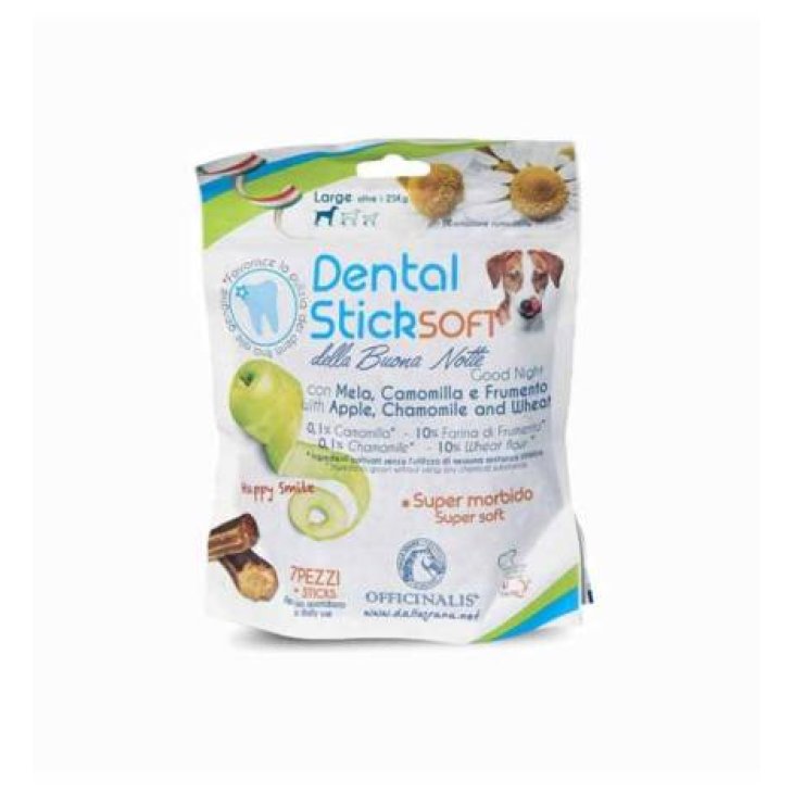 Dental Stick Buonanotte Snack Naturale Igiene Orale Cani Taglia Grande (oltre 25 kg) 130 grammi