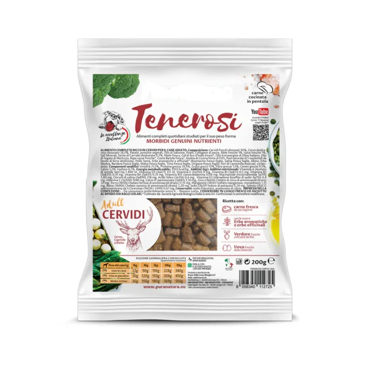 Tenerosi Morbide Crocchette per Cani Gusto Cervo 200 grammi