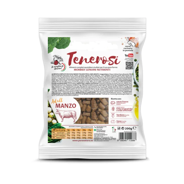 Tenerosi Morbide Crocchette per Cani Gusto Manzo 200 grammi