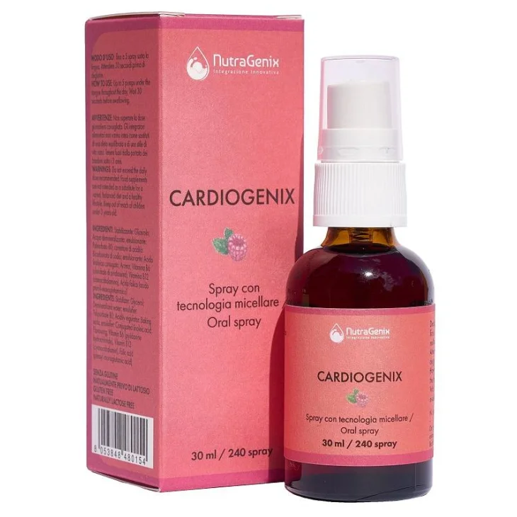 Nutragenix Cardiogenix Per il Benessere del Cuore Spay con tecnologia micellare 30 ml