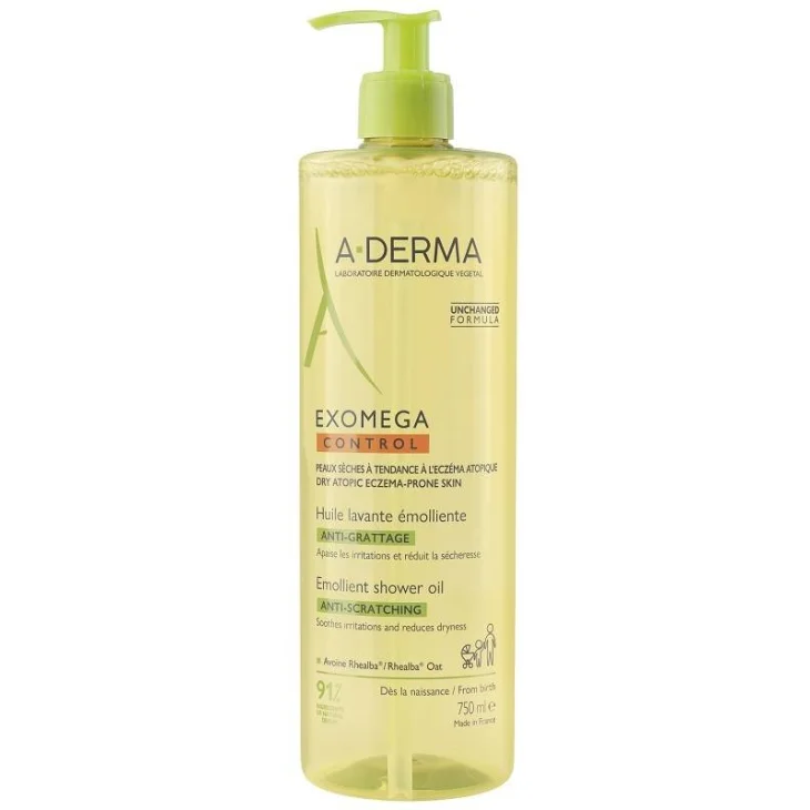 A-Derma Exomega Control Olio Lavante Emolliente Viso e Corpo 750 ml