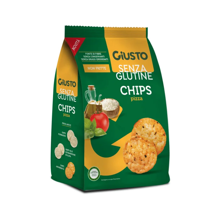 Giusto Chips Gusto Pizza Snack Croccante Senza Glutine 40g Giusto Chips Gusto Pizza Snack Croccante Senza Glutine 40g