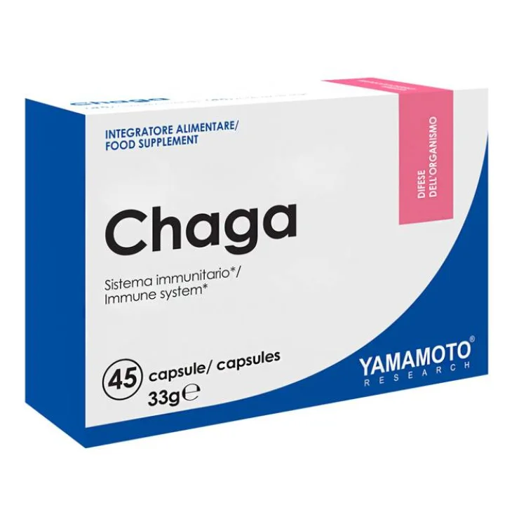 Yamamoto Nutrition Chaga Integratore per le Difese Immunitarie 45 Capsule
