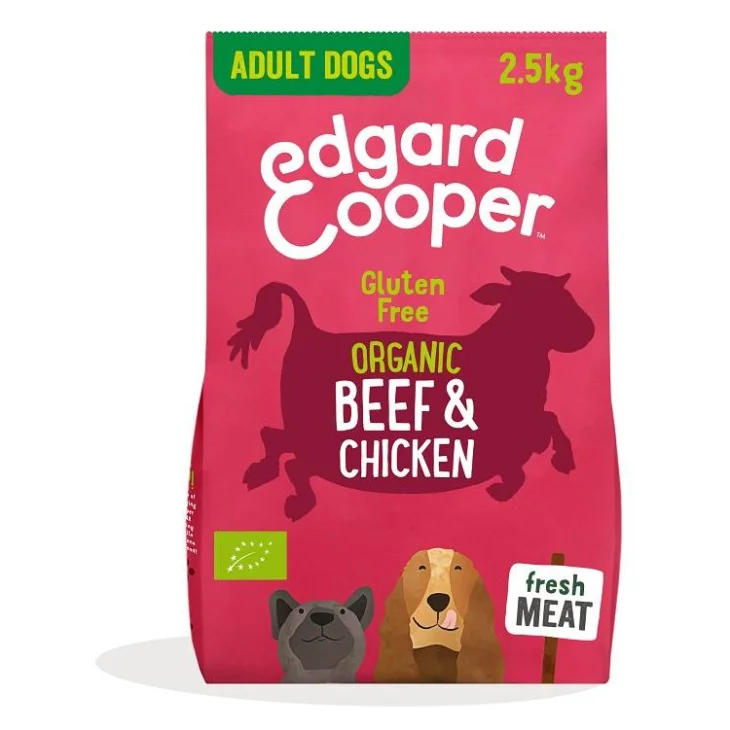 EDGARD&COOPER DOG E ADULT DRY ORGANIC BEEF CHICKEN 7 KG
