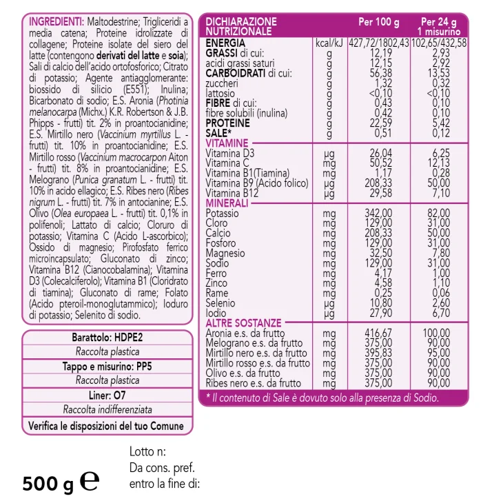 LH Viola Alimento a Fini Medici Speciali 500 grammi