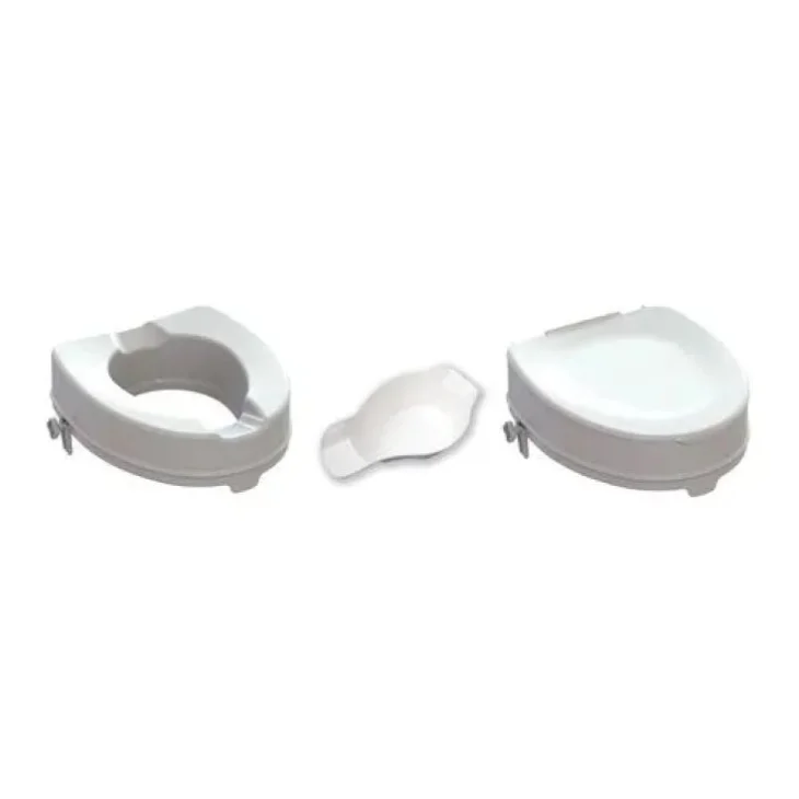 Farmacare Rialzo WC con Bidet e Coperchio 14 cm Plastica Portata 225 kg