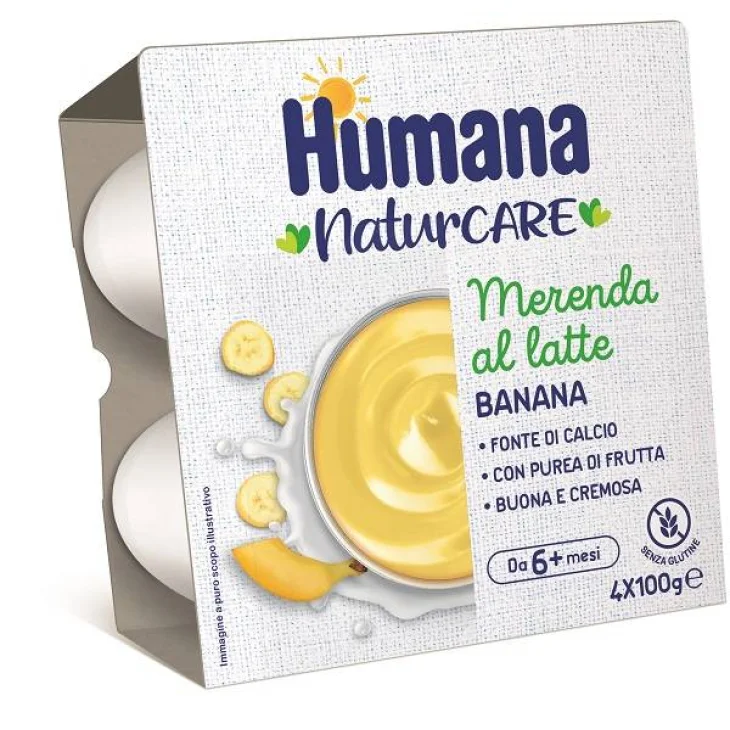 Humana Merenda Latte e Banana 4x100 g