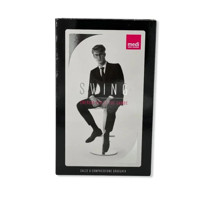 Medi Gambaletto Compressivo Uomo Modello 21 2150 Cotone Nero Taglia 6