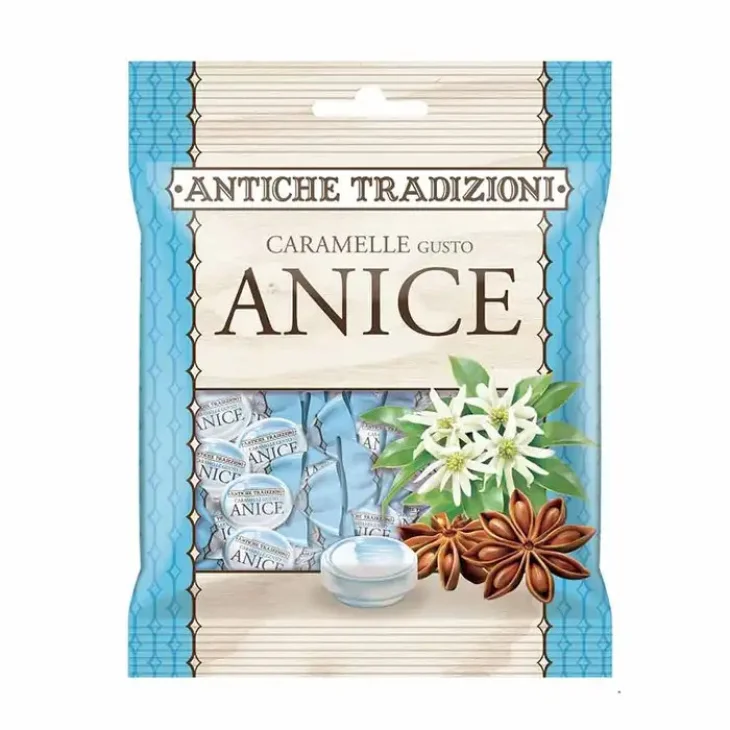 Perfetti Van Melle Caramelle Anice Senza Glutine Gusto Naturale Busta 60g