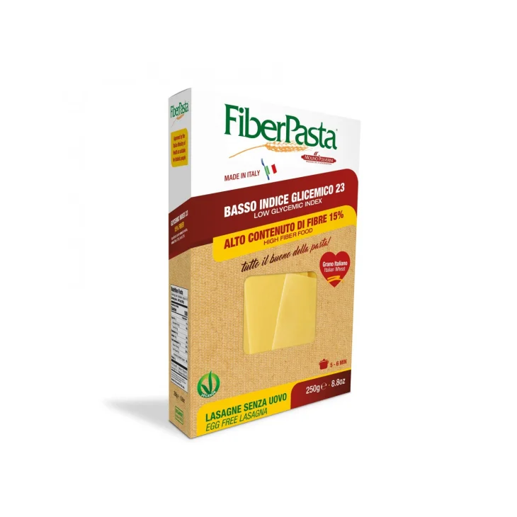 FIBERPASTA LASAGNA SENZA UOVO A BASSO INDICE GLICEMICO 250 G