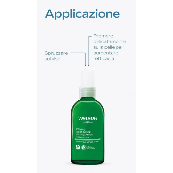 Weleda Tonico Viso Purificante Idratante e Rinfrescante per Pori Dilatati 150 ml