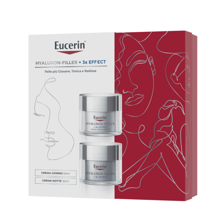 Eucerin Xmas Pack Hyaluron Filler + 3x Effect Crema Giorno 50 ml e Crema Notte 50 ml