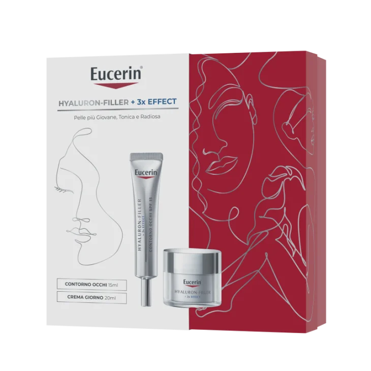 Eucerin Xmas Pack Hyaluron Filler Contorno Occhi 15 ml + Crema Giorno SPF30 20 ml