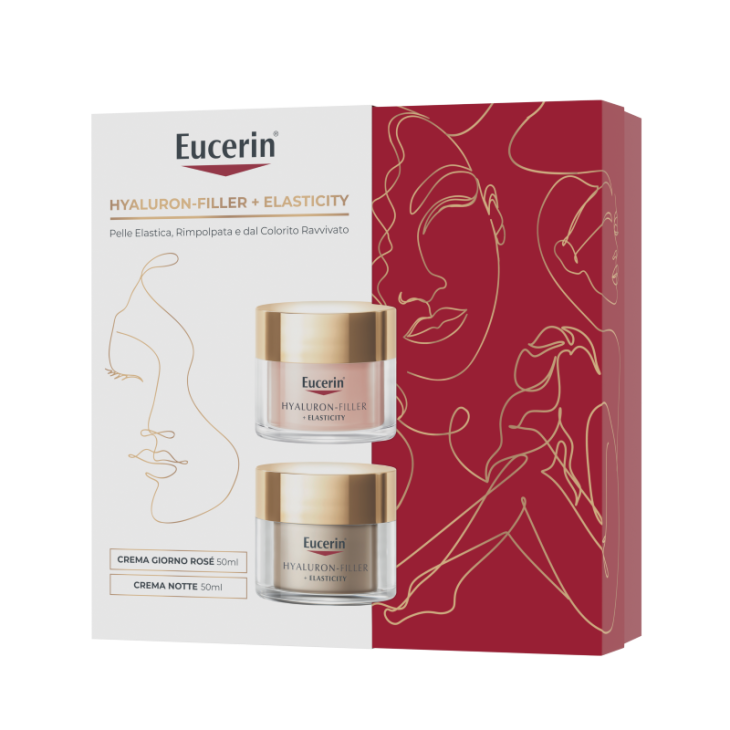 Eucerin Xmas Pack Elasticity Crema Giorno Rosé spf30  50ml + Crema Notte 50 ml