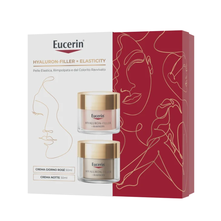 Eucerin Xmas Pack Elasticity Crema Giorno Rosé spf30  50ml + Crema Notte 50 ml