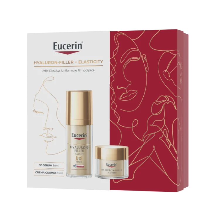Eucerin Xmas Pack Hyaluron-Filler Elasticity Crema Giorno spf15 20 ml+ Elasticity 3D Serum 30 ml