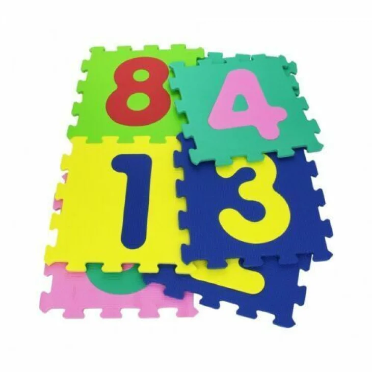 Specs Tappeto Puzzle Educativo con Numeri per Bambini Colorato 5 Pezzi
