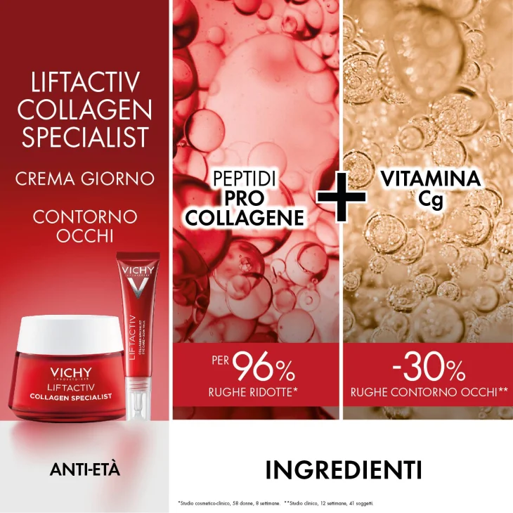 Vichy Pochette Natale 2024 Liftactive Crema Giorno 50ml + Contorno Occhi 15ml