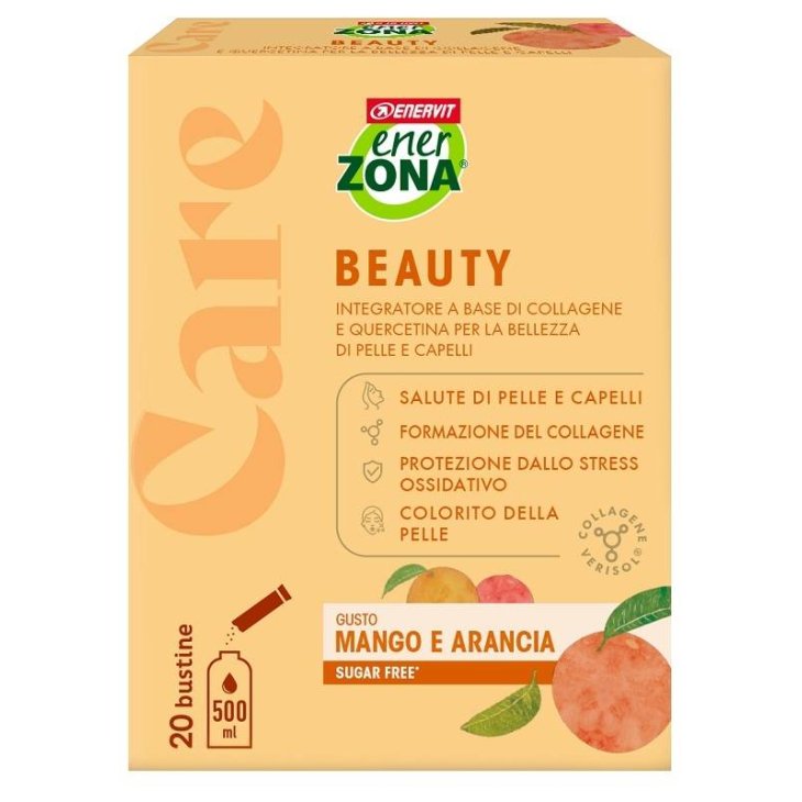 Enerzona Care Beauty Integratore Pelle e Capelli Gusto Mango e Arancia 20 bustine