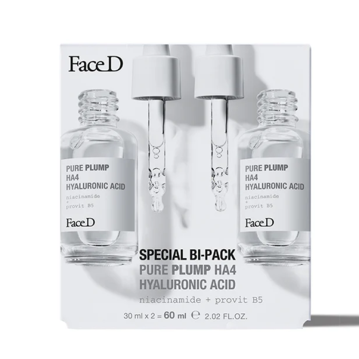 Face D SPECIAL PACK Pure Plump HA4 Acido Ialuronico Booster Viso Collo 2 x 30 ml