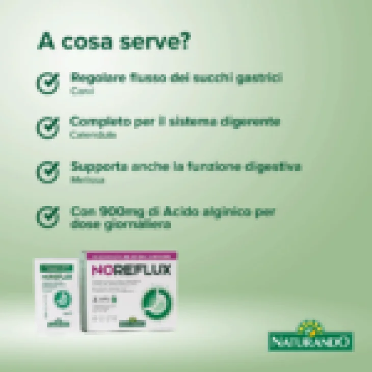 Naturando NoReflux per Regolare Flusso Succhi Gastrici 20 bustine