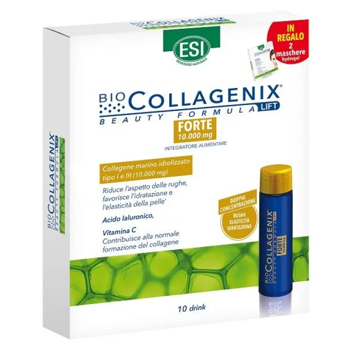 Esi Biocollagenix Forte Integratore di Collagene 10 drink + 2 maschere OMAGGIO