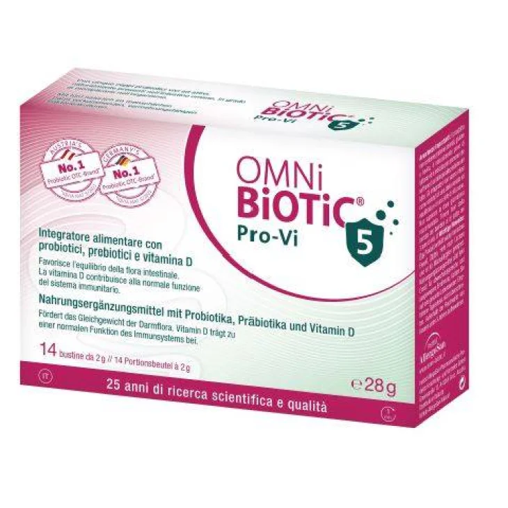 Omni-Biotic Pro VI 5 Integratore Alimentare Flora Intestinale e Sistema Immunitario 15 Bustine