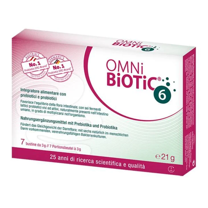 Omni-Biotic 6 Integratore per Flora Intestinale 7 Bustine