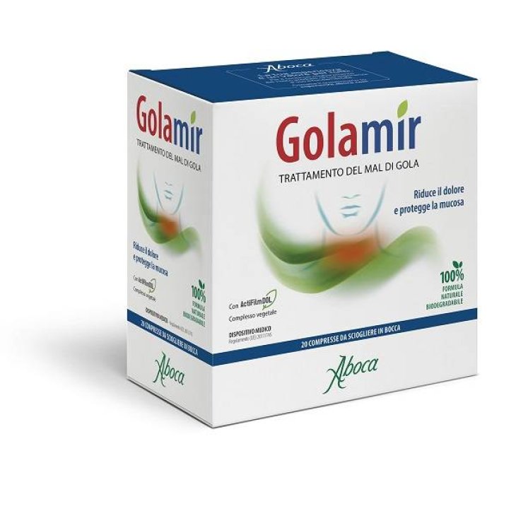 Aboca Golamir Dispositivo Medico per Il Mal di Gola 20 compresse