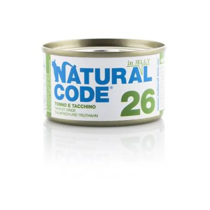 Natural Code Alimento per Gatti 26 Tonno e Tacchino 85 g