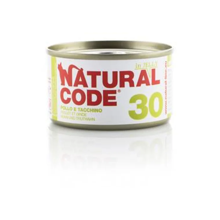 Natural Code Alimento per Gatti 30 Pollo e Tacchino  85 g