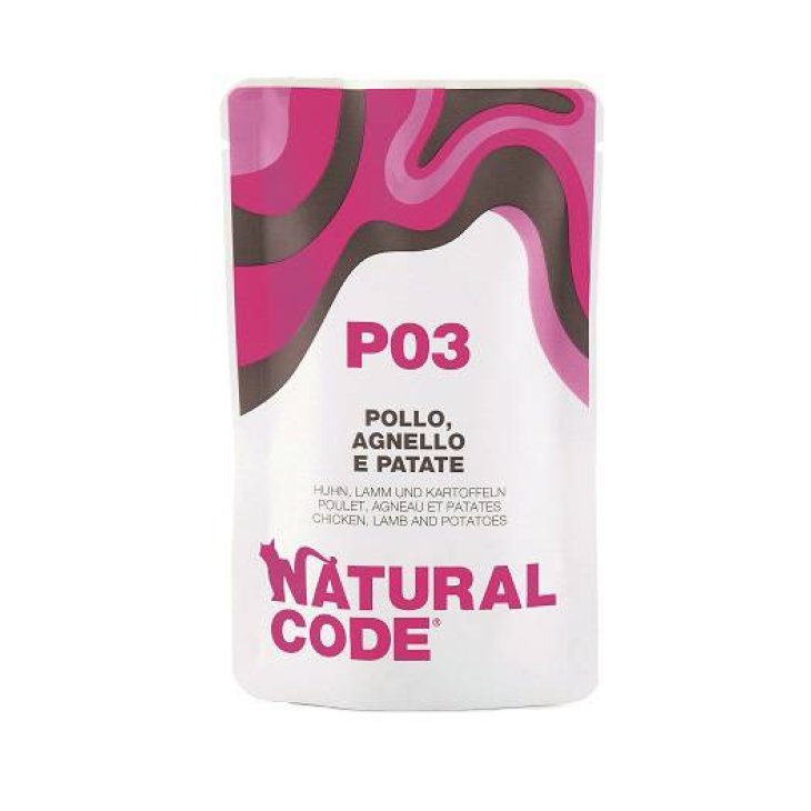 Natural Code Alimento per Gatti Adulti BS P3 Pollo Agnello e Patate Verdure  70 g
