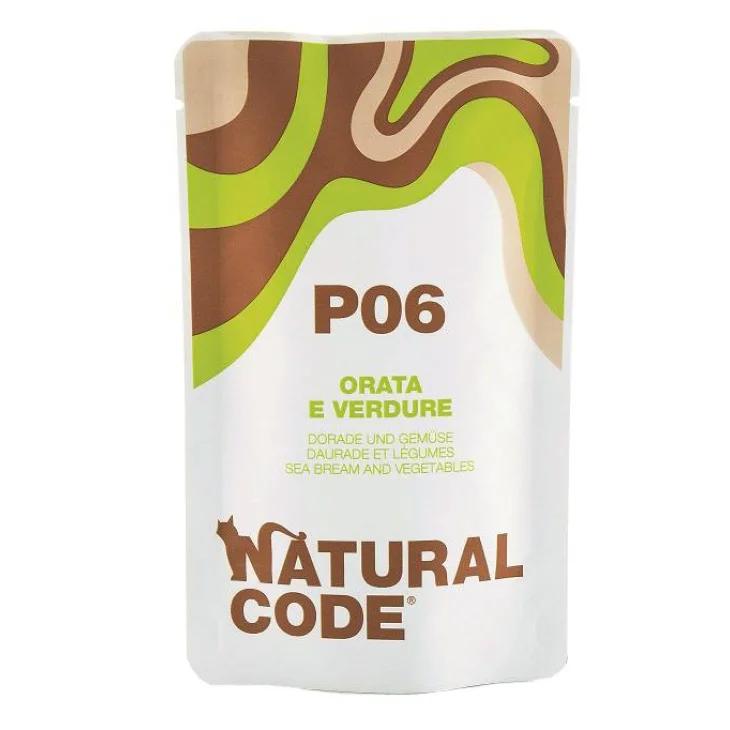 Natural Code Alimento per Gatti Adulti BS P6 Pollo Manzo e Verdure  70 g