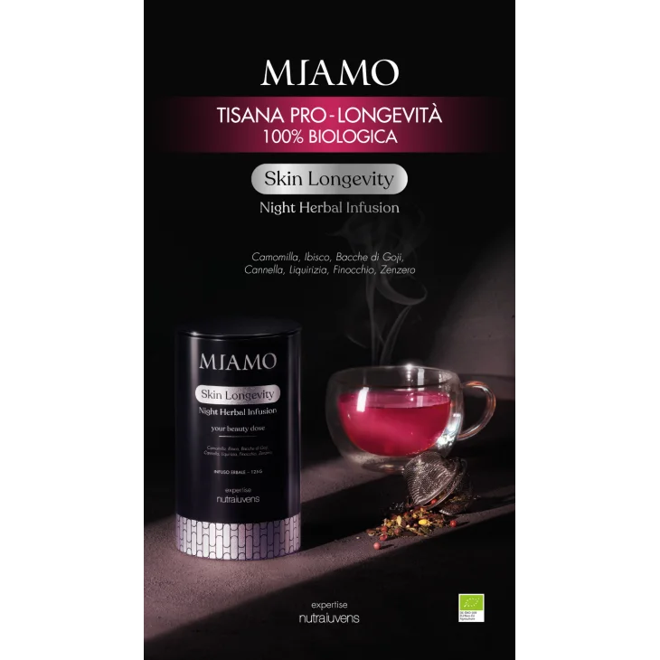 Miamo Skin Longevity Night Herbal Infusion Tisana Pro-Longevità 125 grammi