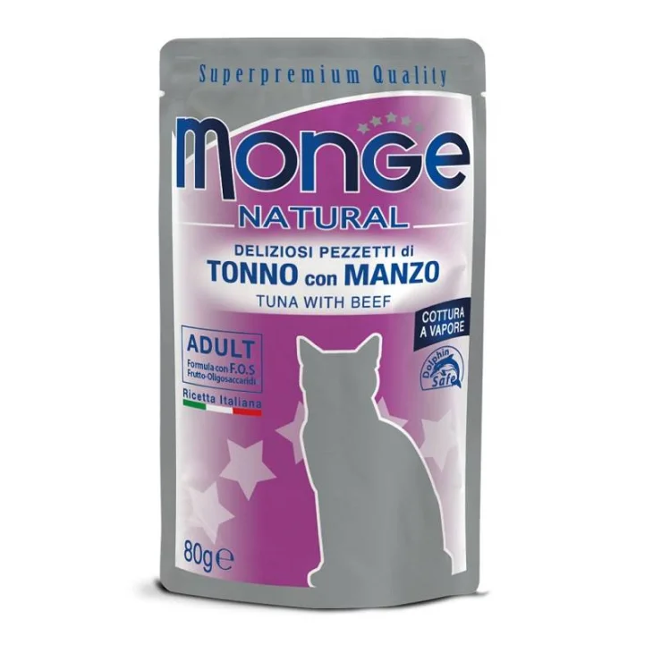 MONGE BUSTE TONNO/MANZO 80G