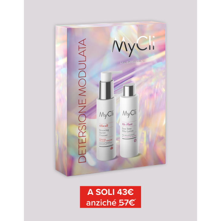 MyCli Cofanetto Detersione Modulata Alfacall Detergente 100 ml + Lozione 100 ml