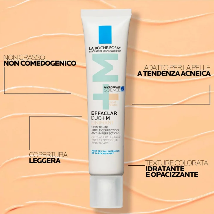 La Roche Posay Effaclar Duo +M Trattamento Colorato Tripla Correzione Anti-Imperfezioni Viso Light 40 ml