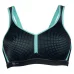 Anita Performance Reggiseno Sportivo Nero/Blu Piscina - Taglie anita: 75 C