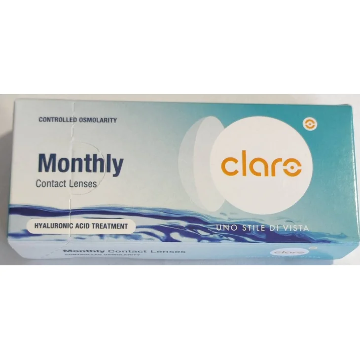 Claro Monthly Lenti a Contatto Ricambio Mensile 4 lenti - Gradazione: -2.75