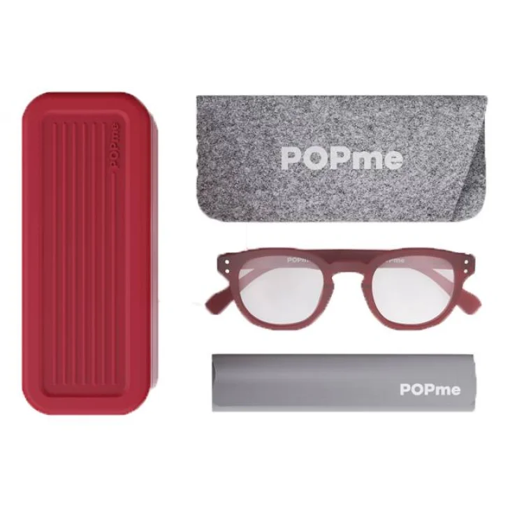 POPme Glasses Occhiale da Vista Colore Cherry Red - Gradazione: 1.00