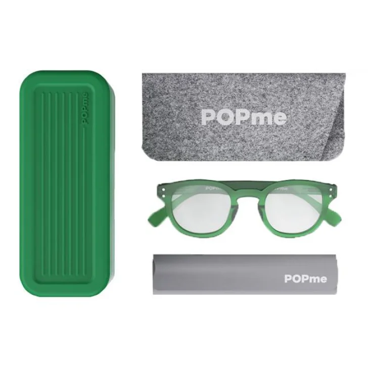 POPme Glasses Occhiale da Vista Colore Forest Green - Gradazione: -2.50