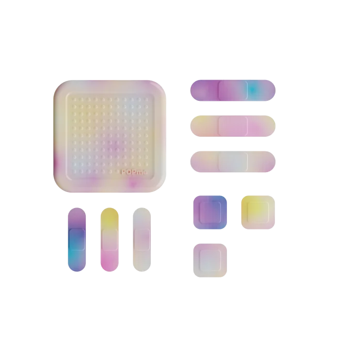 POPme Cerotti Colorati in Tessuto 48 pezzi - Colore: Popme gradient