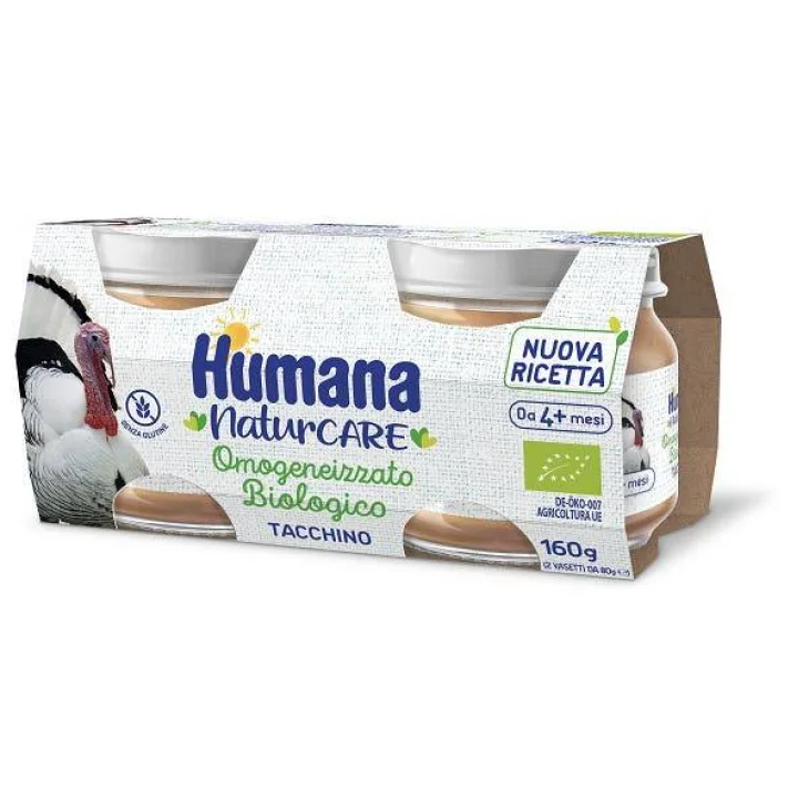 Humana Tacchino Omogeneizzato Bio 2 vasetti x 80g 4 Mesi +