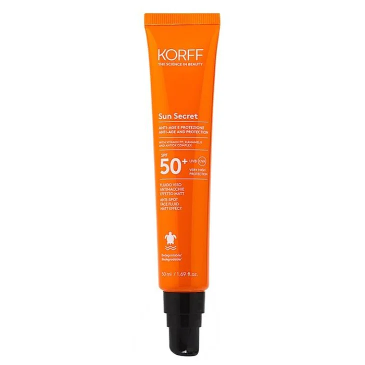 Korff Sun Secret Fluido Viso Antimacchie Effetto Matt SPF50+ 50 ml