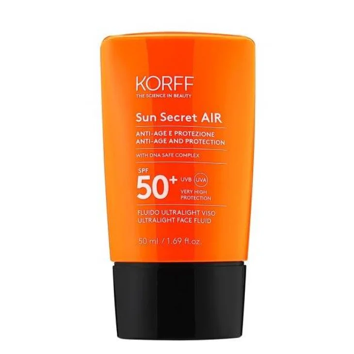 Korff Sun Secret Air Fluido Viso SPF50+ Protezione Solare Antiage 50 ml