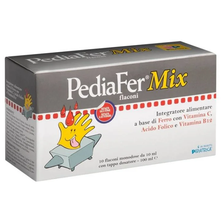 Pediatrica PediaFer Mix Integratore di Ferro per Bambini 10 flaconcini