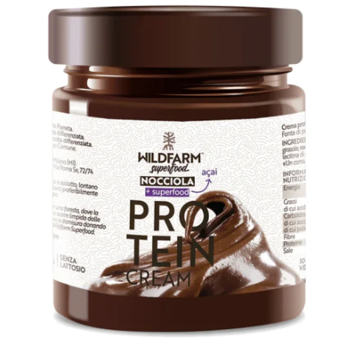 Wildfarm Protein Cream Crema Spalmabile alle Nocciole con Superfood Acai 200 grammi