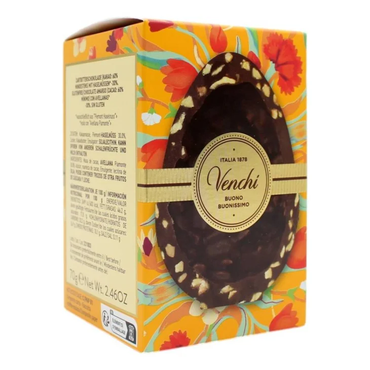 Venchi Brutto & Buono Mini Uovo di Pasqua al Cioccolato Fondente Senza Glutine 70 g